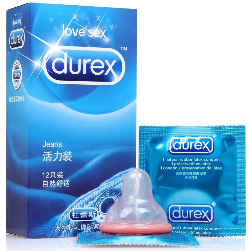 杜蕾斯 活力装12只 避孕套男用安全套 天然胶乳橡胶避孕套